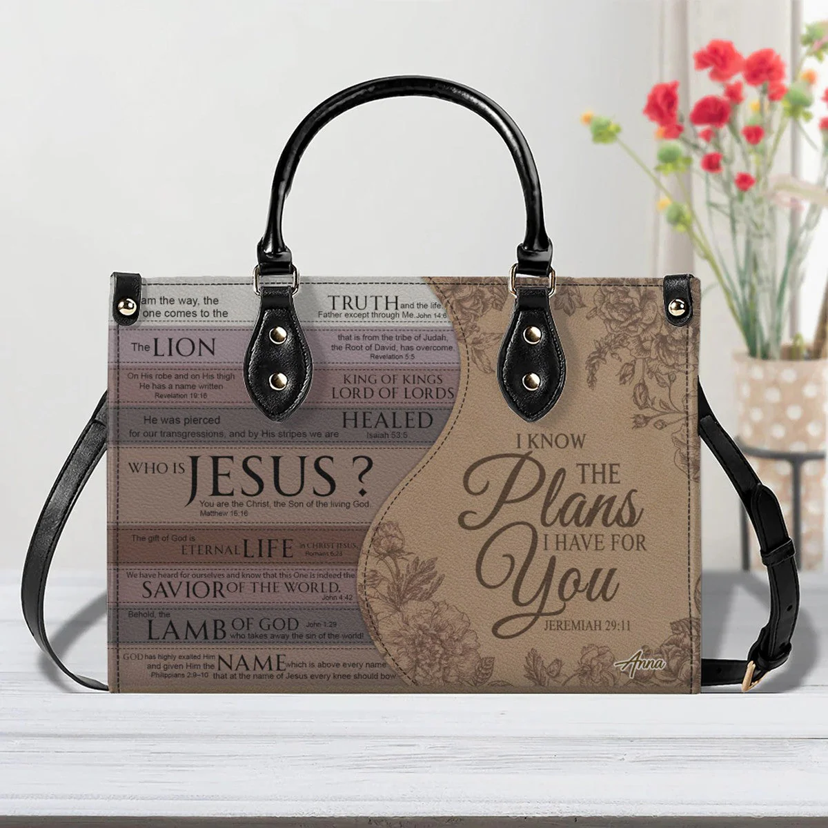 I Know The Plans I Have For You - Personalized Leather Handbag - Gift For Her HL128