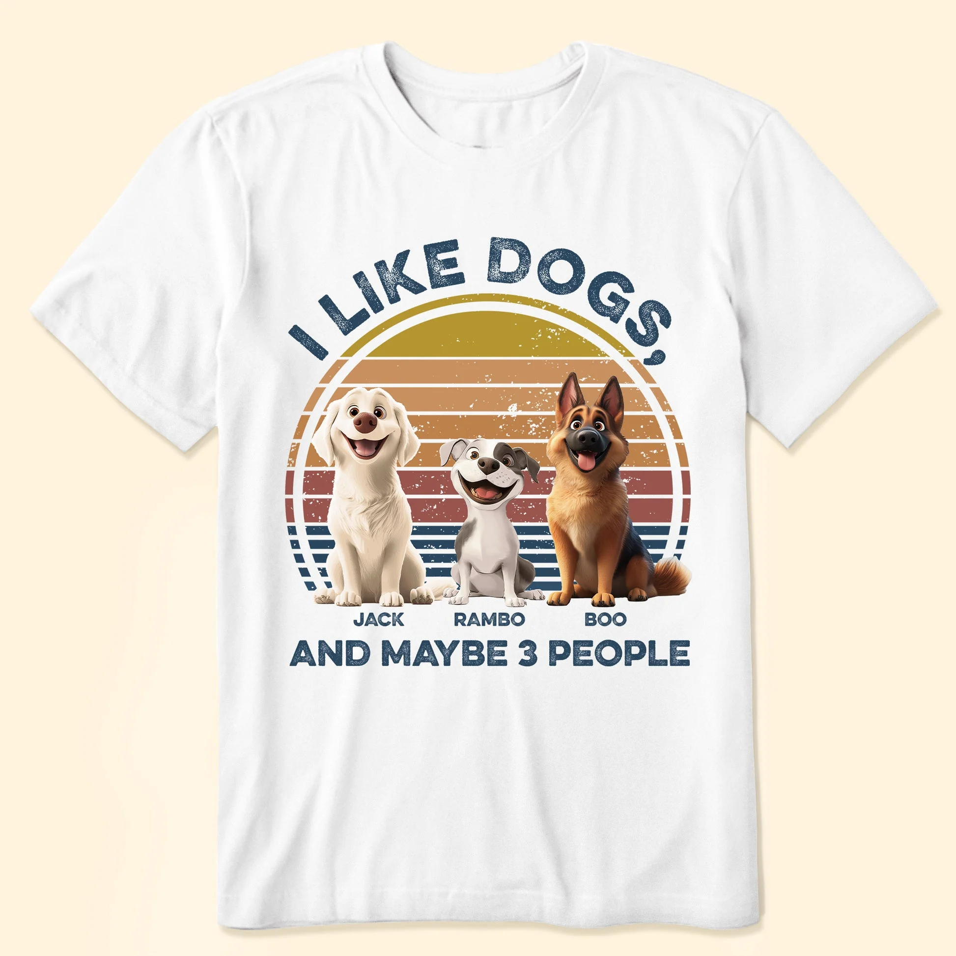 I Like Dogs And Maybe 3 People Cartoon Dog - Personalized Shirt - Gift for Pet Owners, Pet Lovers, Dog Mom | CLP15 NH96 - Image 4