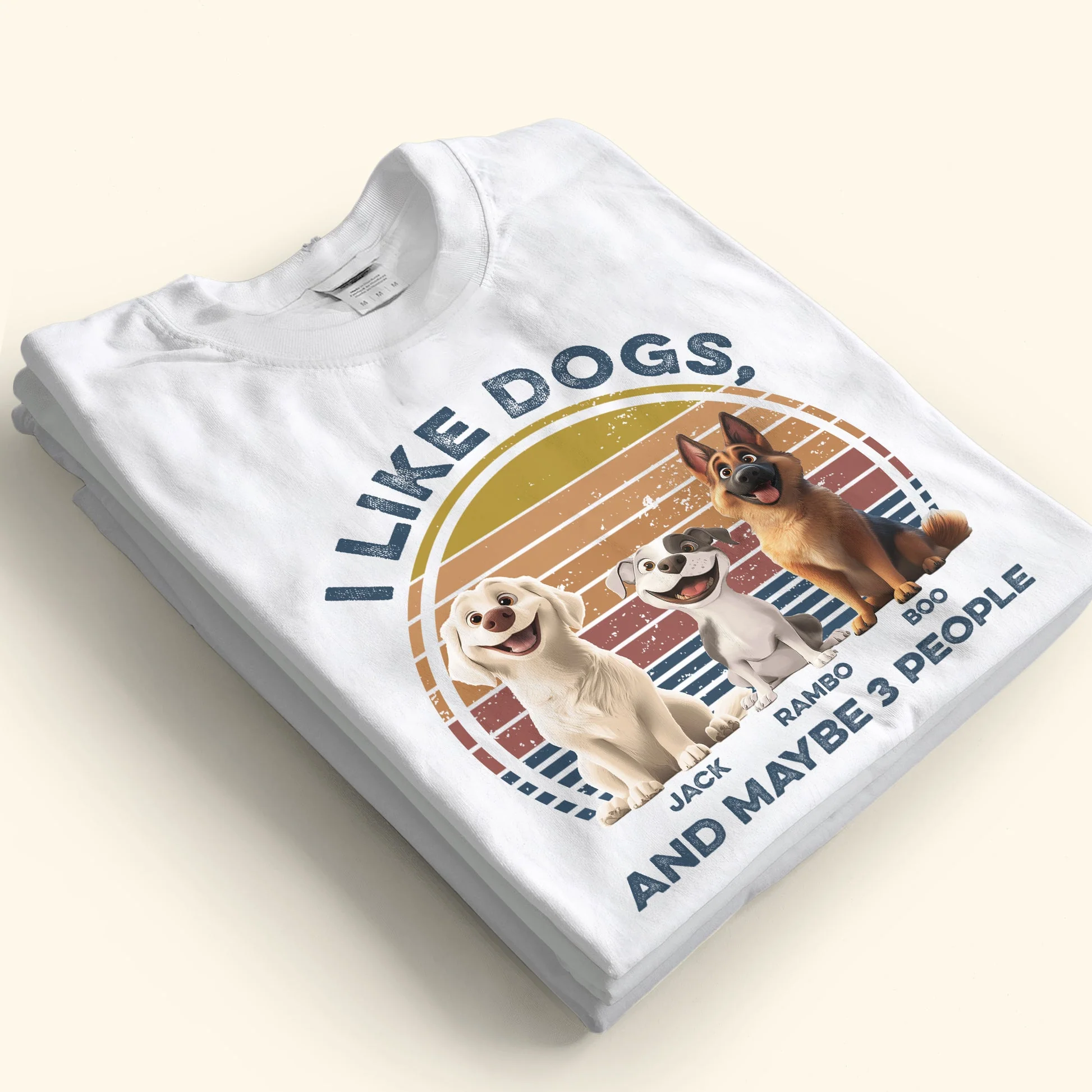 I Like Dogs And Maybe 3 People Cartoon Dog - Personalized Shirt - Gift for Pet Owners, Pet Lovers, Dog Mom | CLP15 NH96 - Image 5