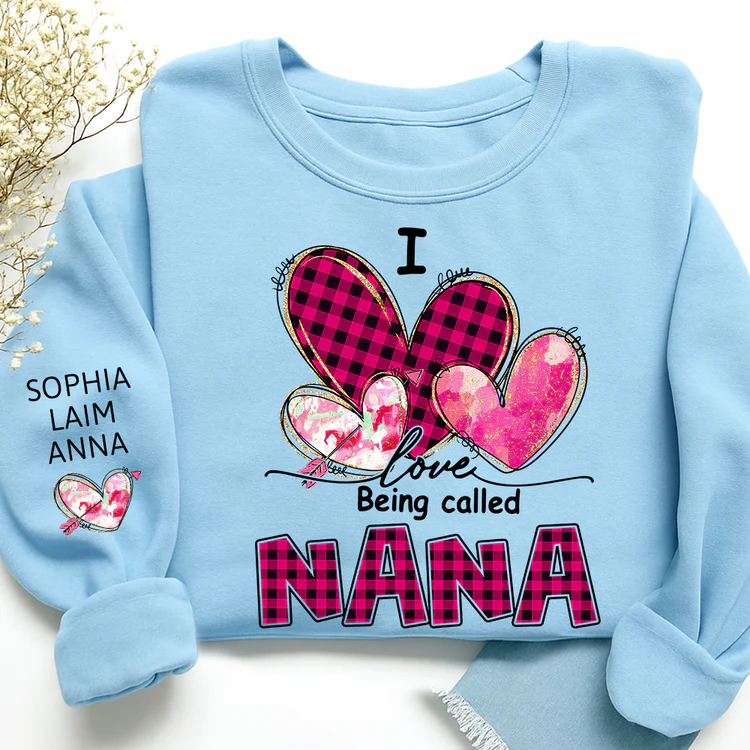 I Love Being Called Mimi Pink Tone - Personalized Sweatshirt With Design On Sleeve - Gift For Mom, Grandma | HN02 - Image 10