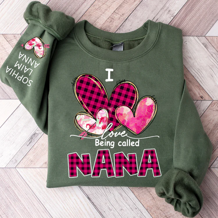 I Love Being Called Mimi Pink Tone - Personalized Sweatshirt With Design On Sleeve - Gift For Mom, Grandma | HN02 - Image 5