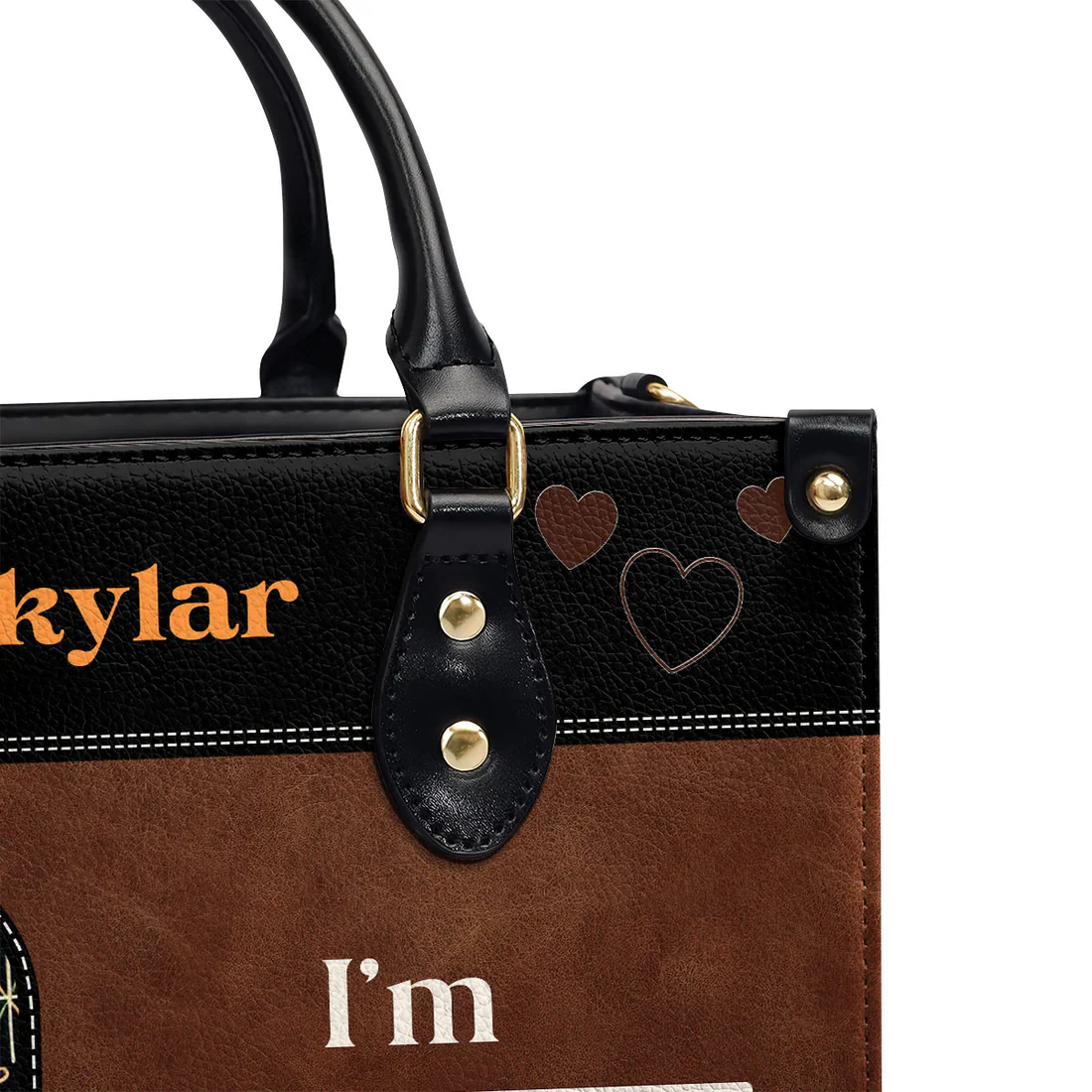 I’m Sexy And I Know It Tote - Personalized Leather Handbag - Gift For Black Women, Teachers or Math Lovers | HD95 - Image 4
