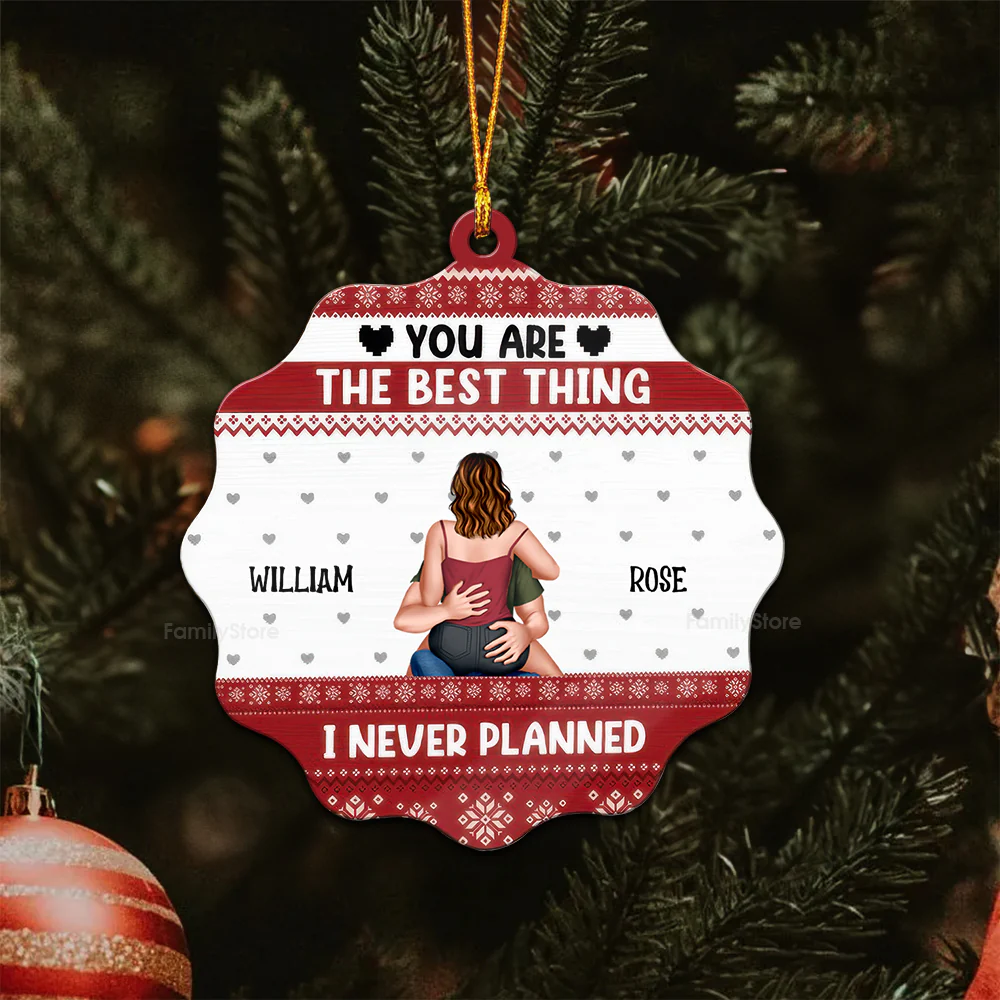 I Never Planned - Gift for Couples - Personalized Wood Ornament - CL28 NH96 - Image 4