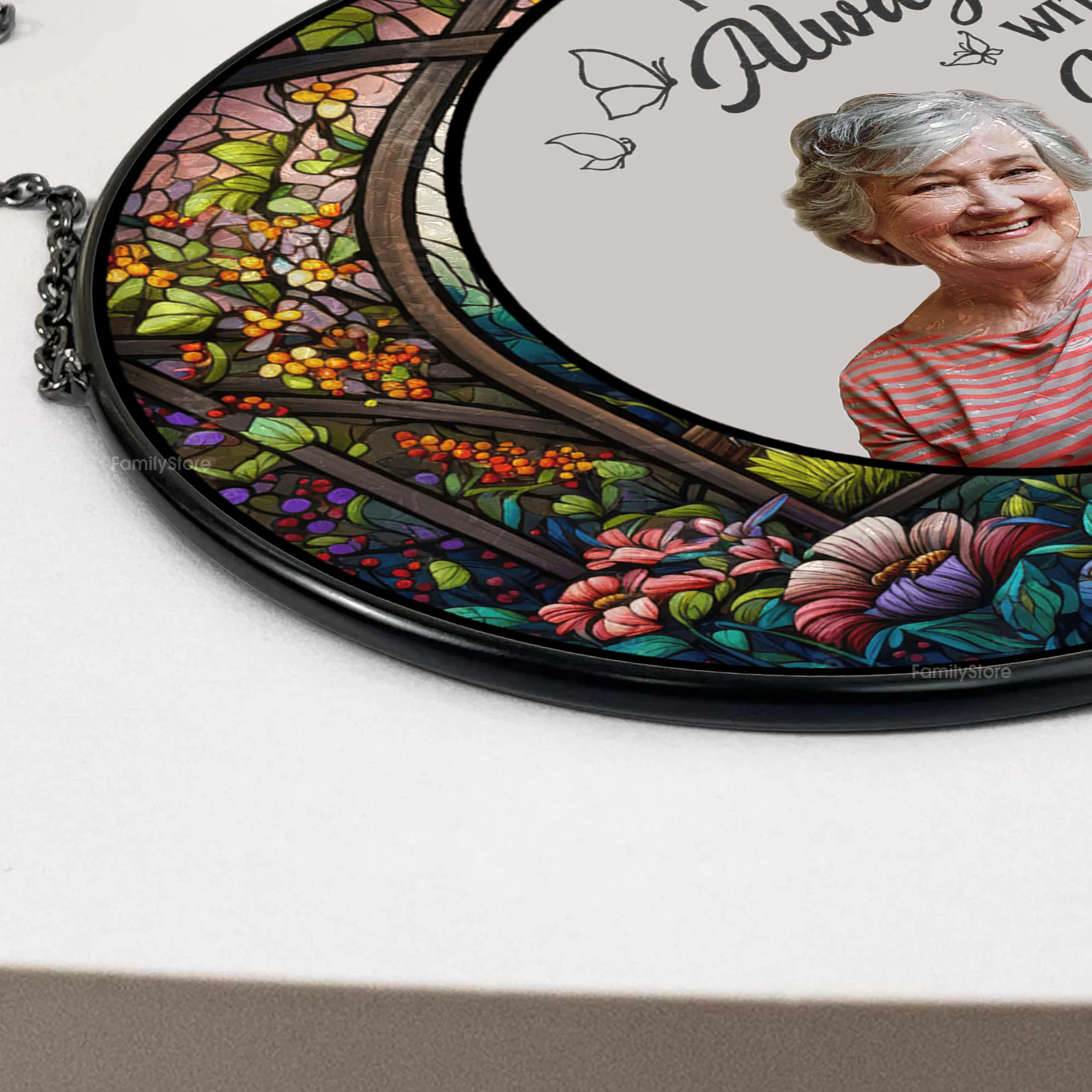 I Promise I Am Always With You - Memorial Gift - Personalized Stained Glass Window Hanging Suncatcher NA94 - Image 4