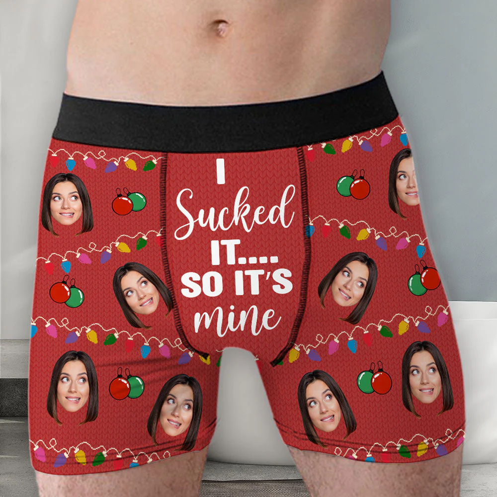 I Sucked It So It's Mine - Personalized Men's Boxer - Christmas Gift For Him, Naughty Couple HH01 - Image 4