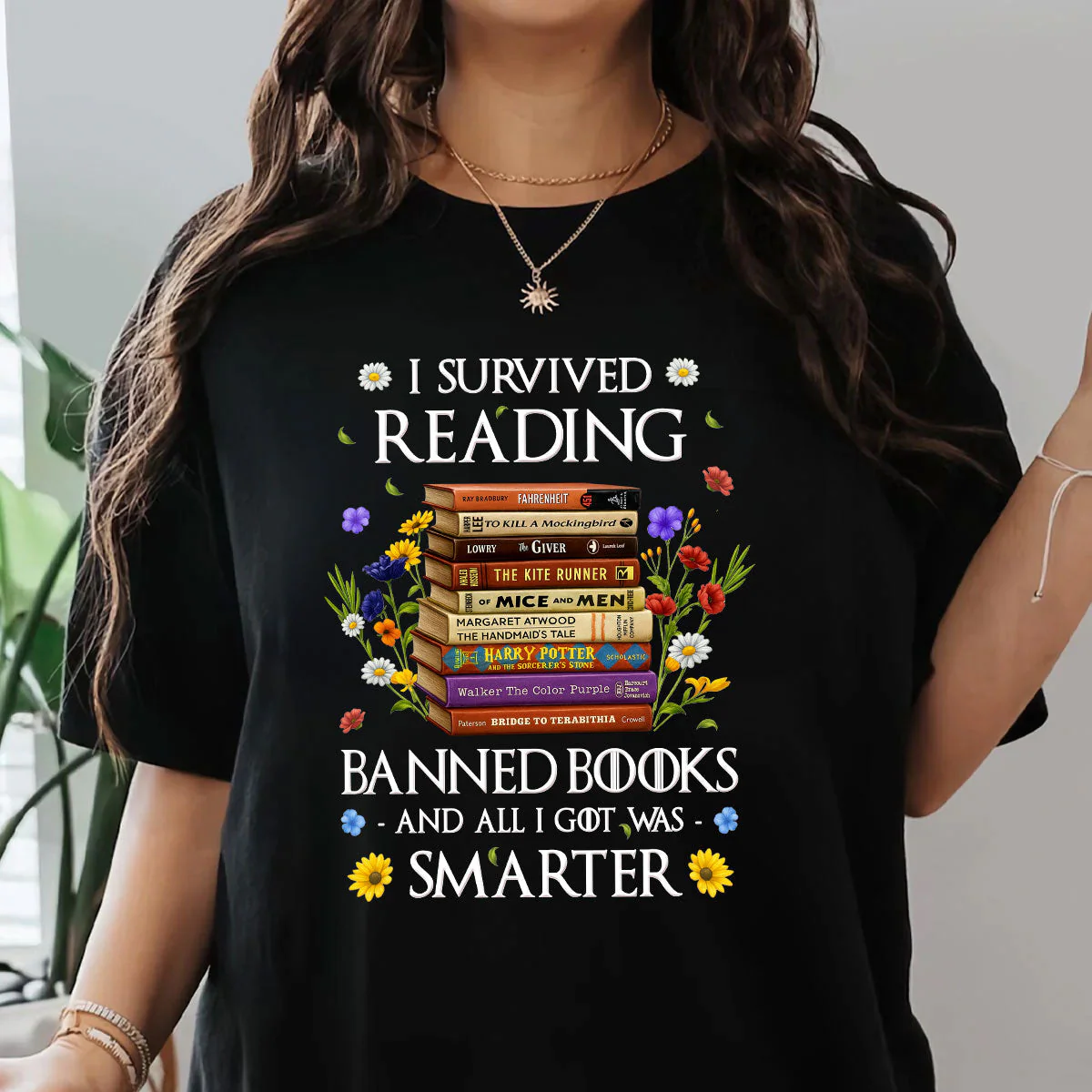 I Survived Reading Banned Books - Personalized 2D Unisex T-shirt - Image 4