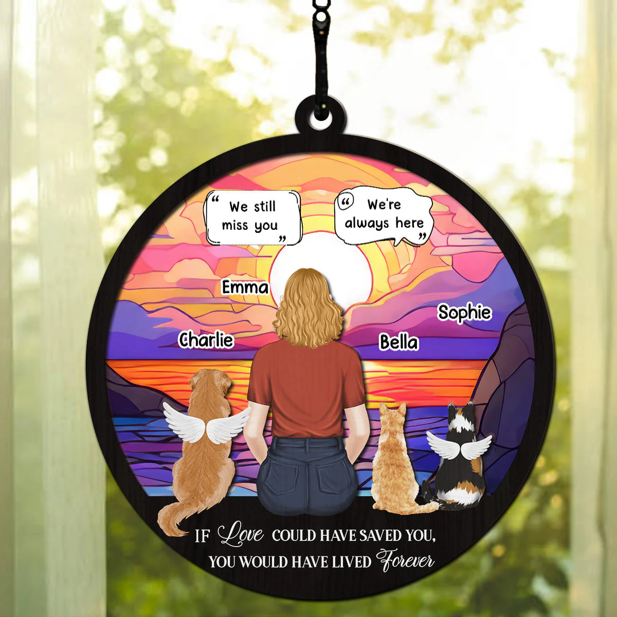 I Will Miss You Forever - Personalized Suncatcher - Gift for Pet Owners, Pet Lovers, Memorial Pet | CLP06 GR24 HH01 - Image 3