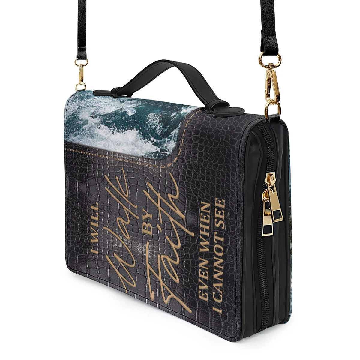 I Will Walk By Faith Even I Cannot See - Thoughtful Gift For Christians - Personalized Bible Covers - AT4080829 - Image 5
