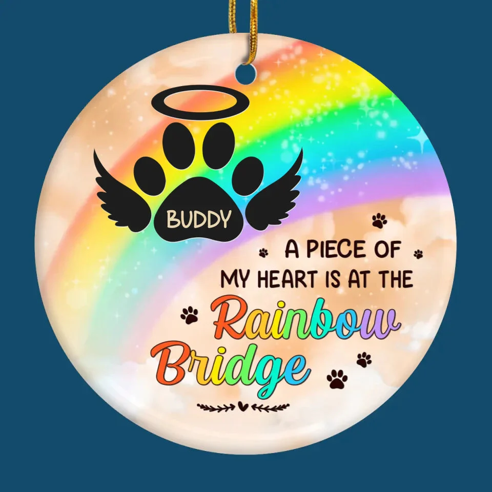 I Wish The Rainbow Bridge Had Visiting Hours - Personalized Ceramic Ornament - Christmas Gift For Pet Owners, Pet Lovers, Memorial Pets HH01 - Image 3
