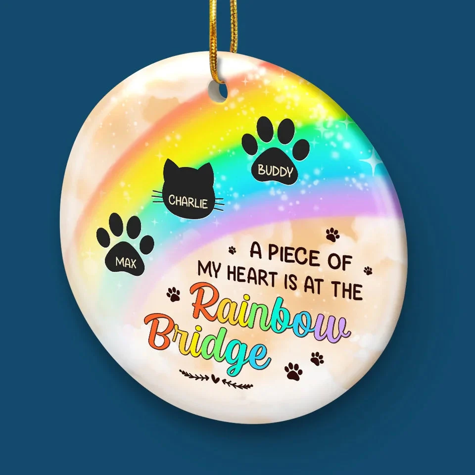 I Wish The Rainbow Bridge Had Visiting Hours - Personalized Ceramic Ornament - Christmas Gift For Pet Owners, Pet Lovers, Memorial Pets HH01 - Image 4