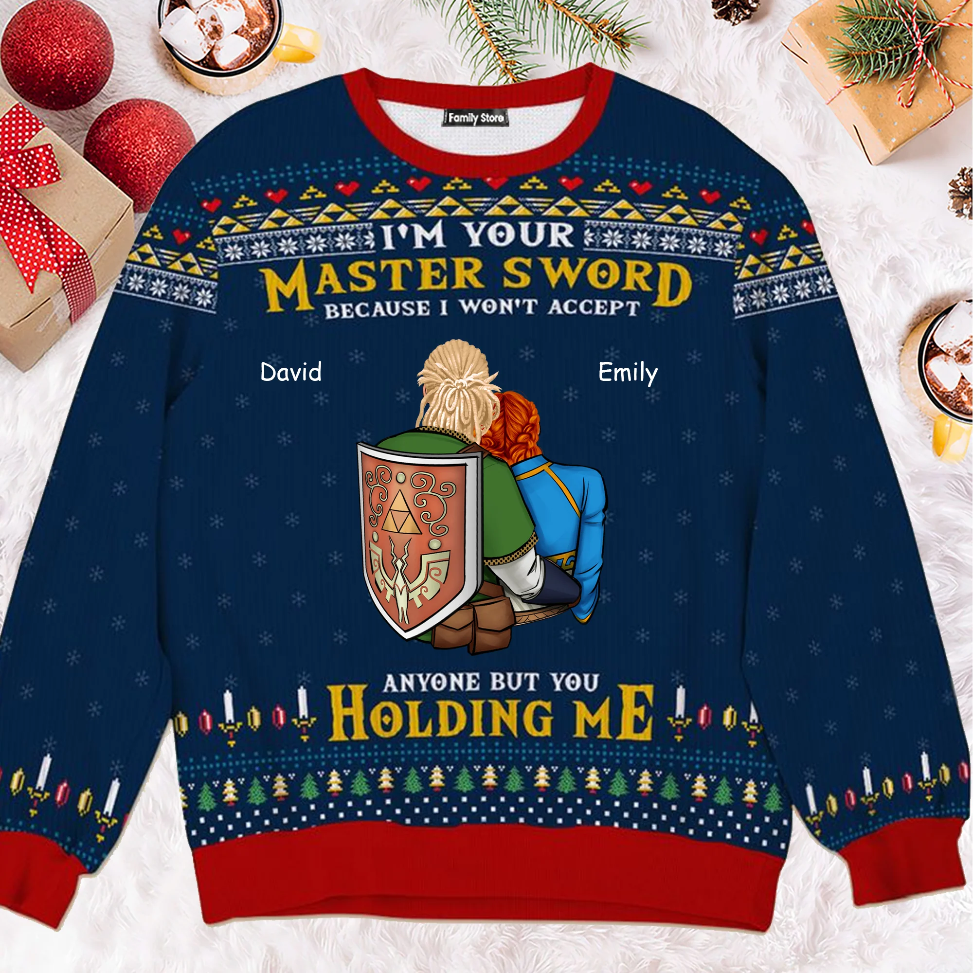I Won't Accept Anyone But You Zelda - Personalized Ugly Sweatshirt - Gift For Couple, Husband Wife, AnniversaryCL32 NH96 - Image 2