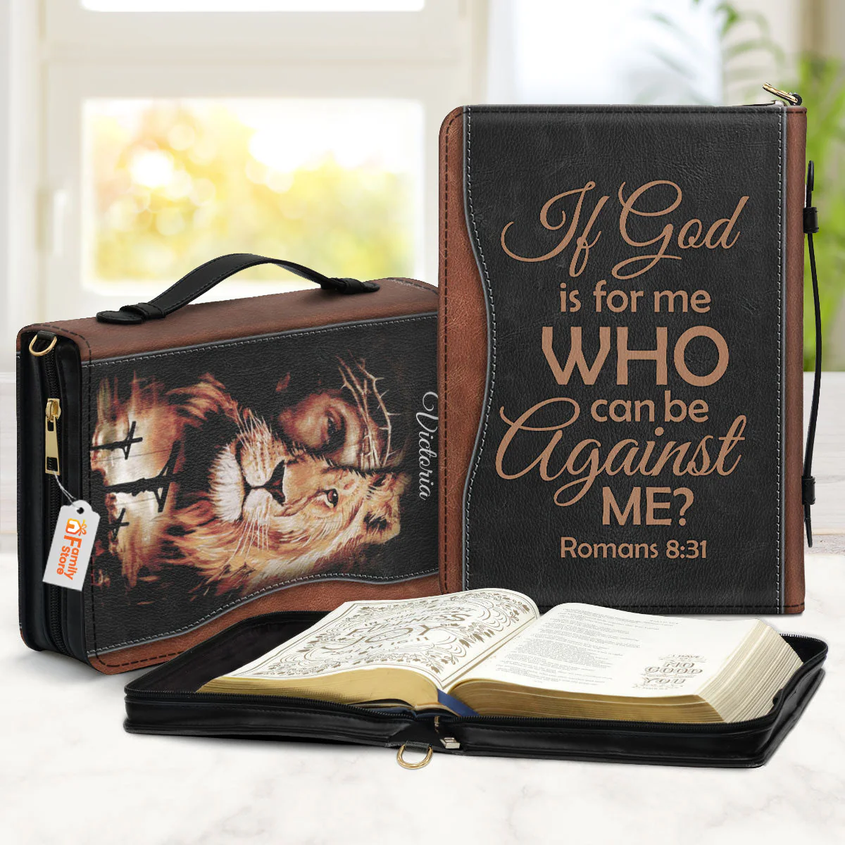 If God Is For Me Who Can Be Against Me - Unique Personalized Bible Covers - AT4082465 - Image 2