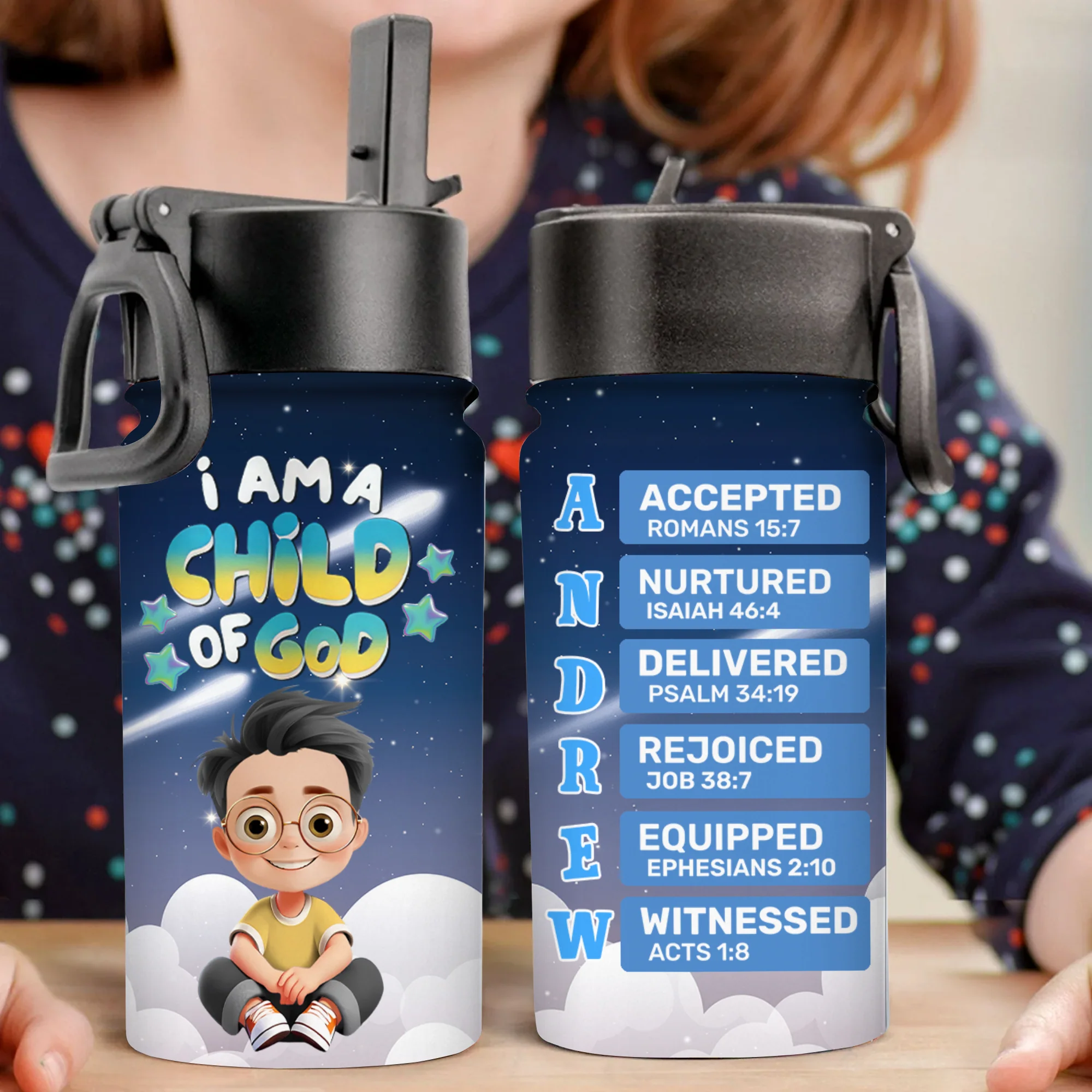 I'm A Child Of God - Personalized Kid Bottle - Gift For Kids, Back To School | GR29 TD118 - Image 3