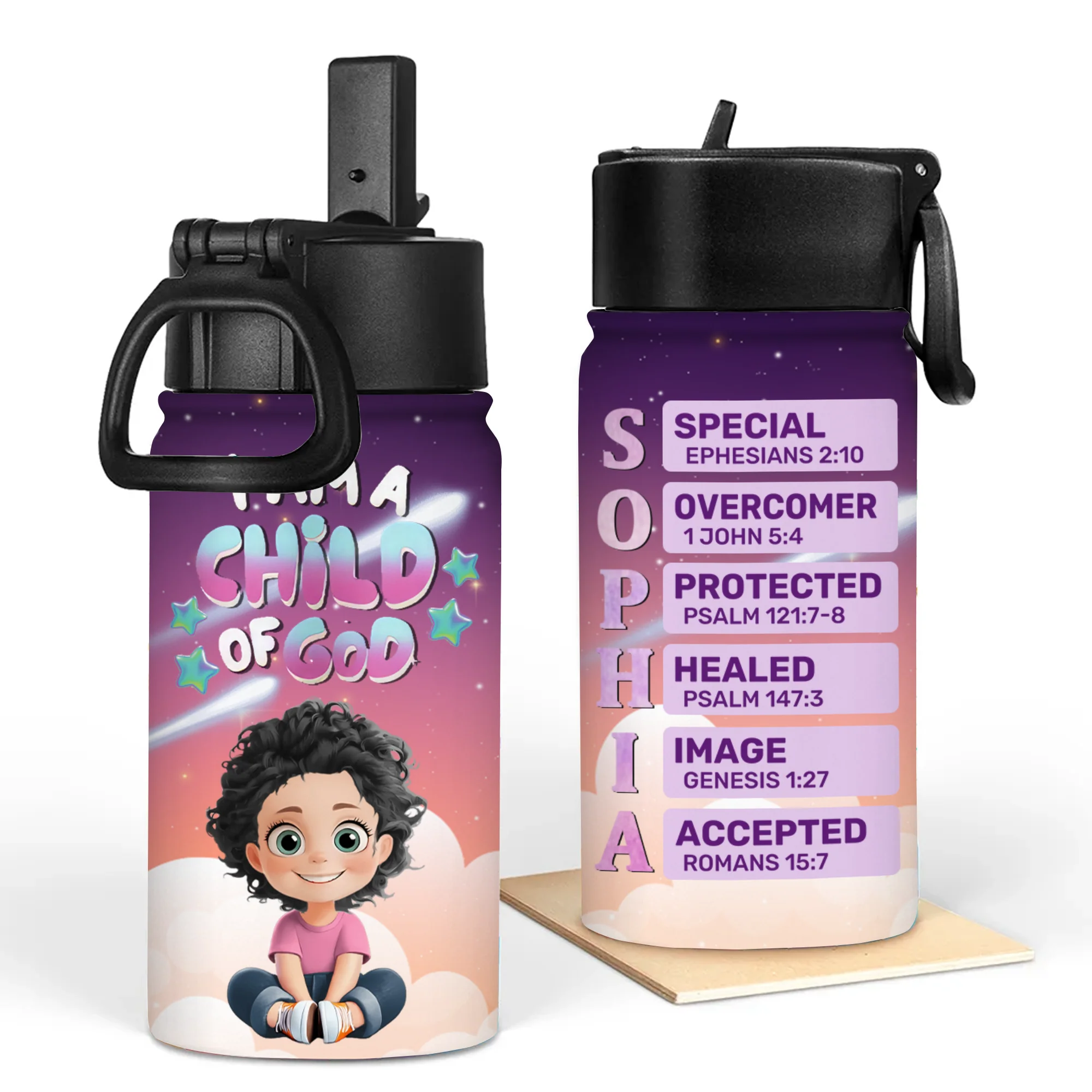 I'm A Child Of God - Personalized Kid Bottle - Gift For Kids, Back To School | GR29 TD118 - Image 4