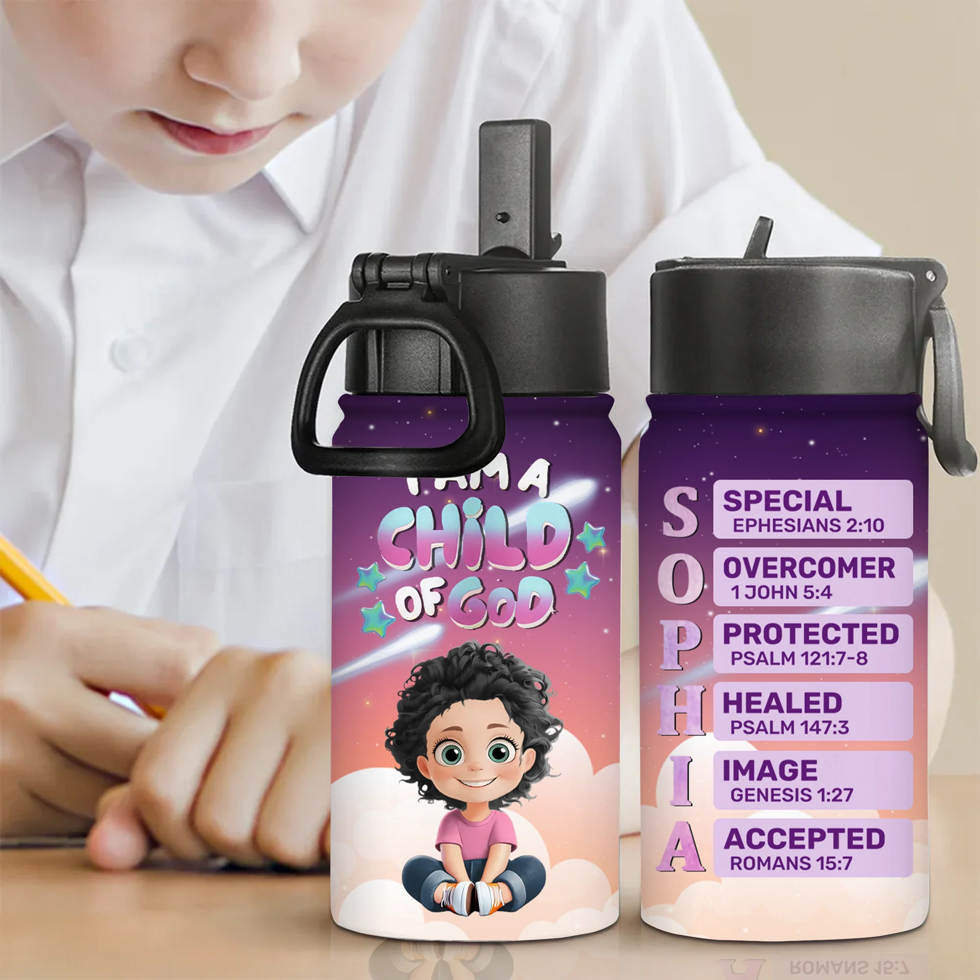 I'm A Child Of God - Personalized Kid Bottle - Gift For Kids, Back To School | GR29 TD118 - Image 5