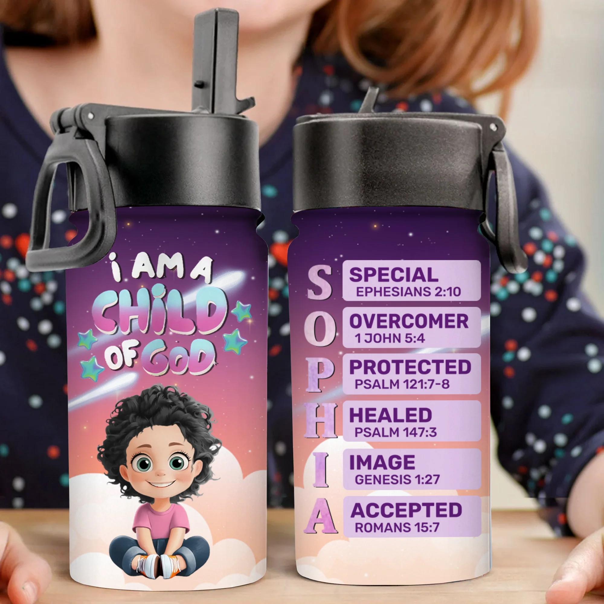 I'm A Child Of God - Personalized Kid Bottle - Gift For Kids, Back To School | GR29 TD118 - Image 6