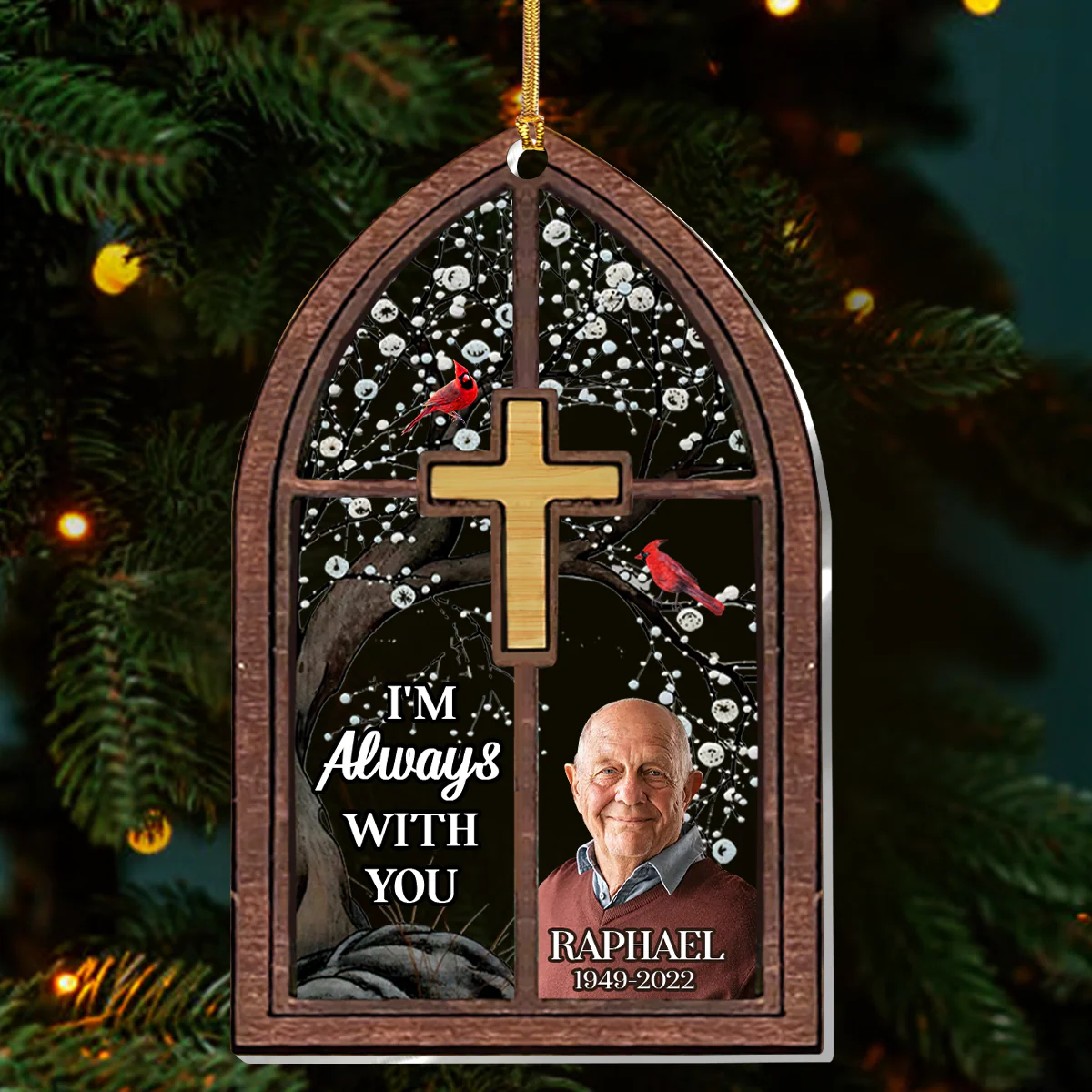 I'm Always With You - Personalized 1-Layer Acrylic Ornament HL128 - Image 3