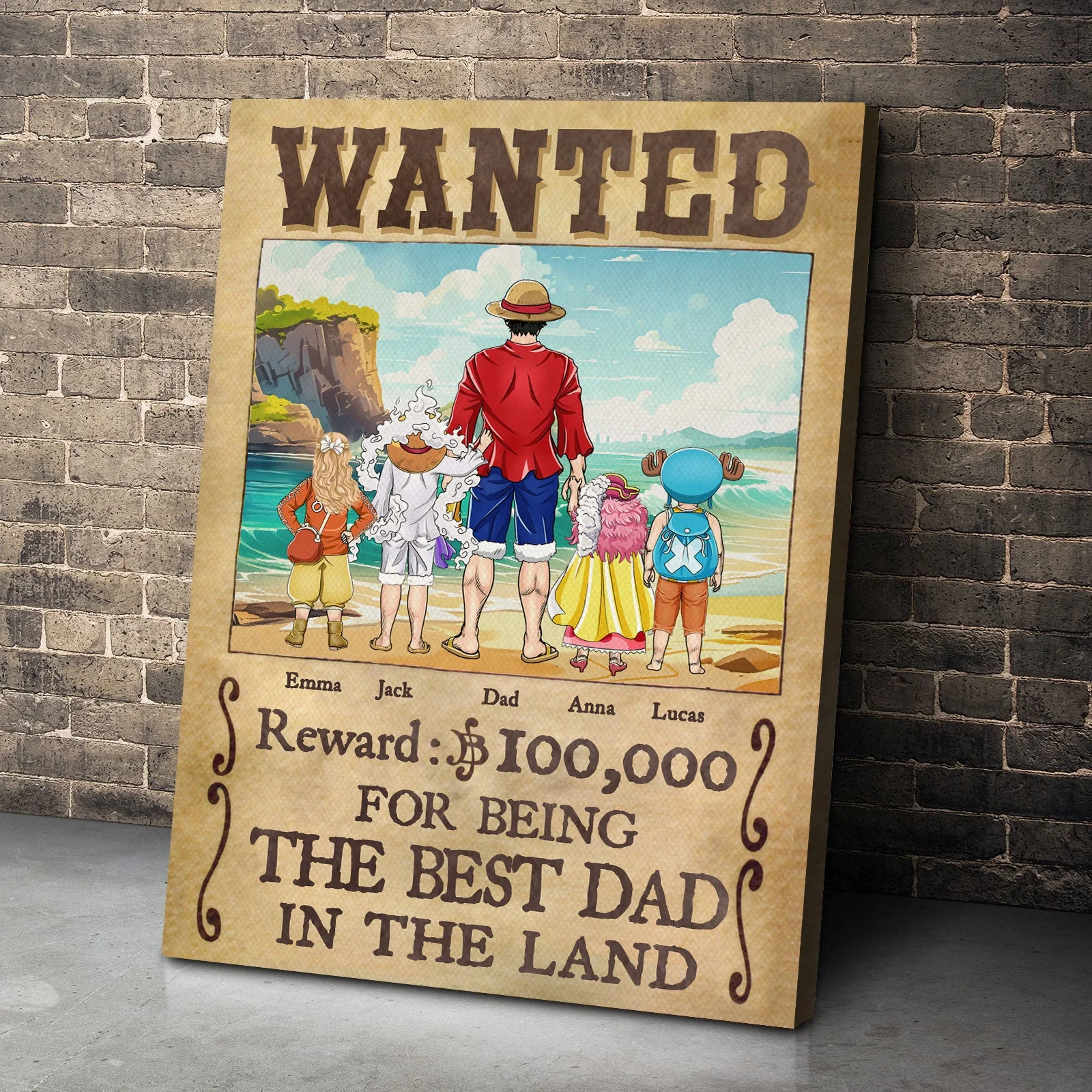 I'm Being The Best Dad In The Land - Personalized Poster Canvas - Gift For Dad, Father's Day | CL11 NA94 - Image 2