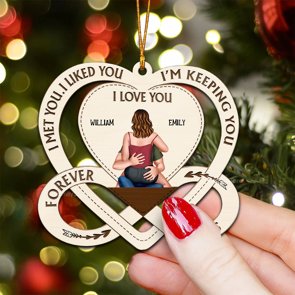 I'm Keeping You - Gift for Couples - Personalized Wood Ornament - CL28 NH96 - Image 2
