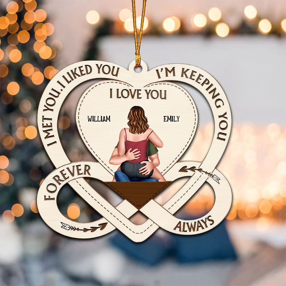 I'm Keeping You - Gift for Couples - Personalized Wood Ornament - CL28 NH96 - Image 3
