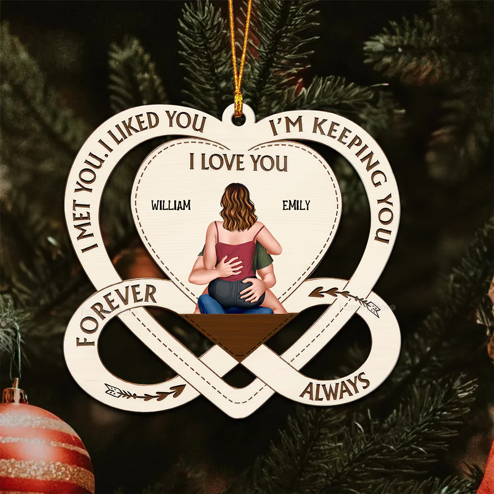 I'm Keeping You - Gift for Couples - Personalized Wood Ornament - CL28 NH96 - Image 4