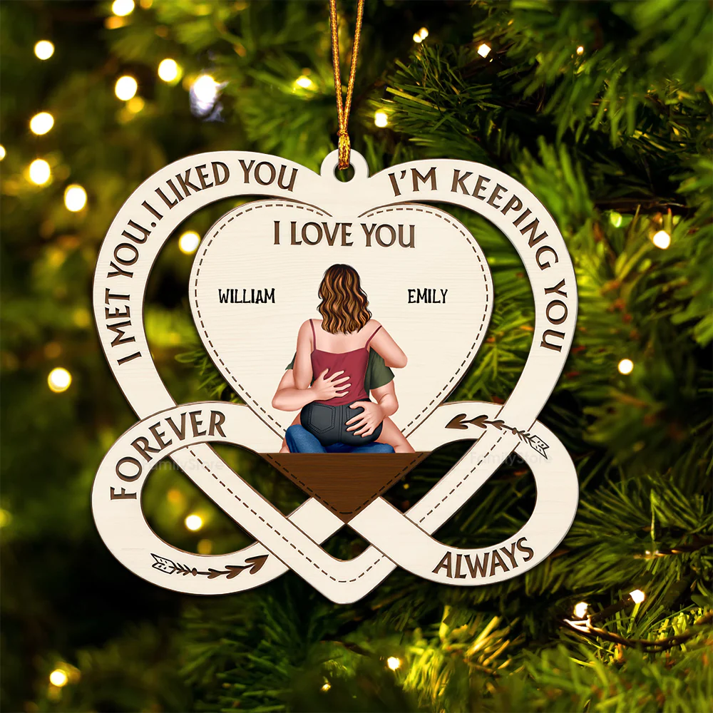I'm Keeping You - Gift for Couples - Personalized Wood Ornament - CL28 NH96 - Image 5