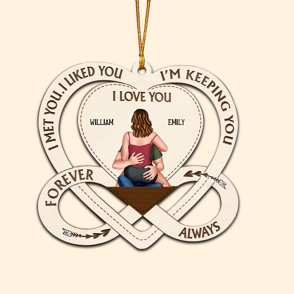 I'm Keeping You - Gift for Couples - Personalized Wood Ornament - CL28 NH96 - Image 6