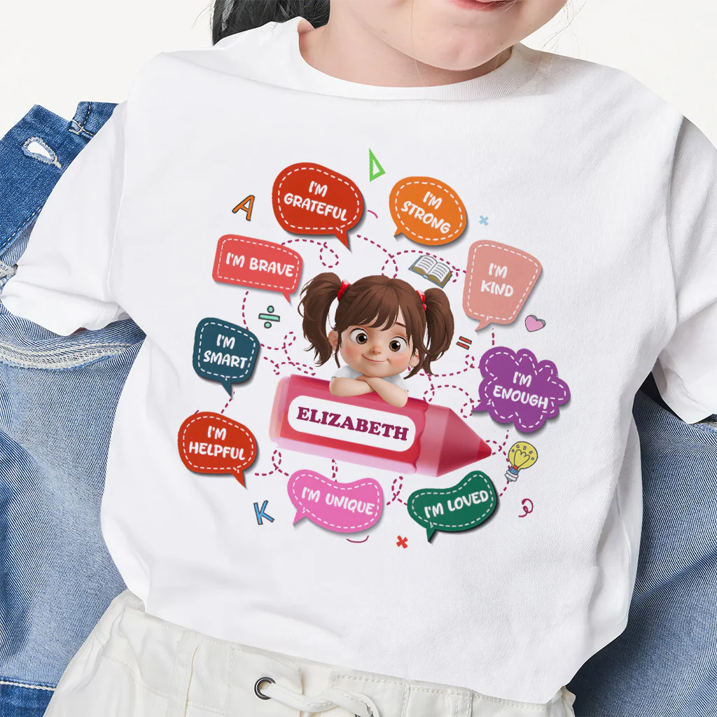 I'm Kind I'm Brave - Personalized Shirt - Back To School Gift For Kids | GR26 TD118 - Image 2
