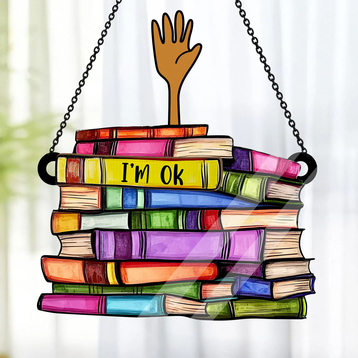 I'm OK - Personalized Window Hanging Suncatcher - Image 4