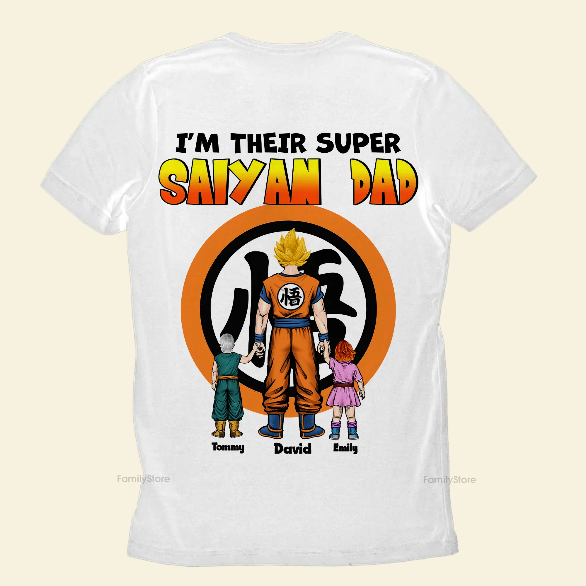 I'm Their Super Saiyan Dad - Personalized Shirt - Gift for Dad, Grandpa, Husband | CL03 NH96 - Image 3