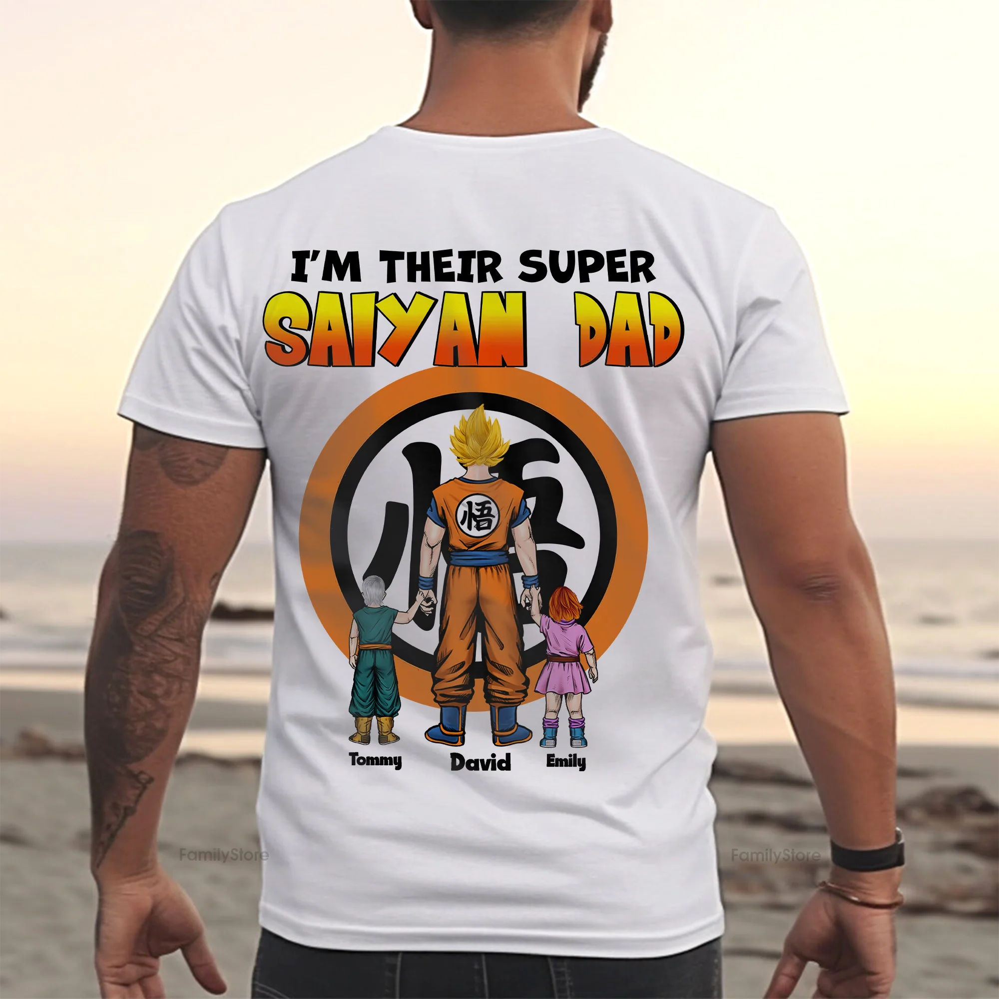 I'm Their Super Saiyan Dad - Personalized Shirt - Gift for Dad, Grandpa, Husband | CL03 NH96 - Image 5