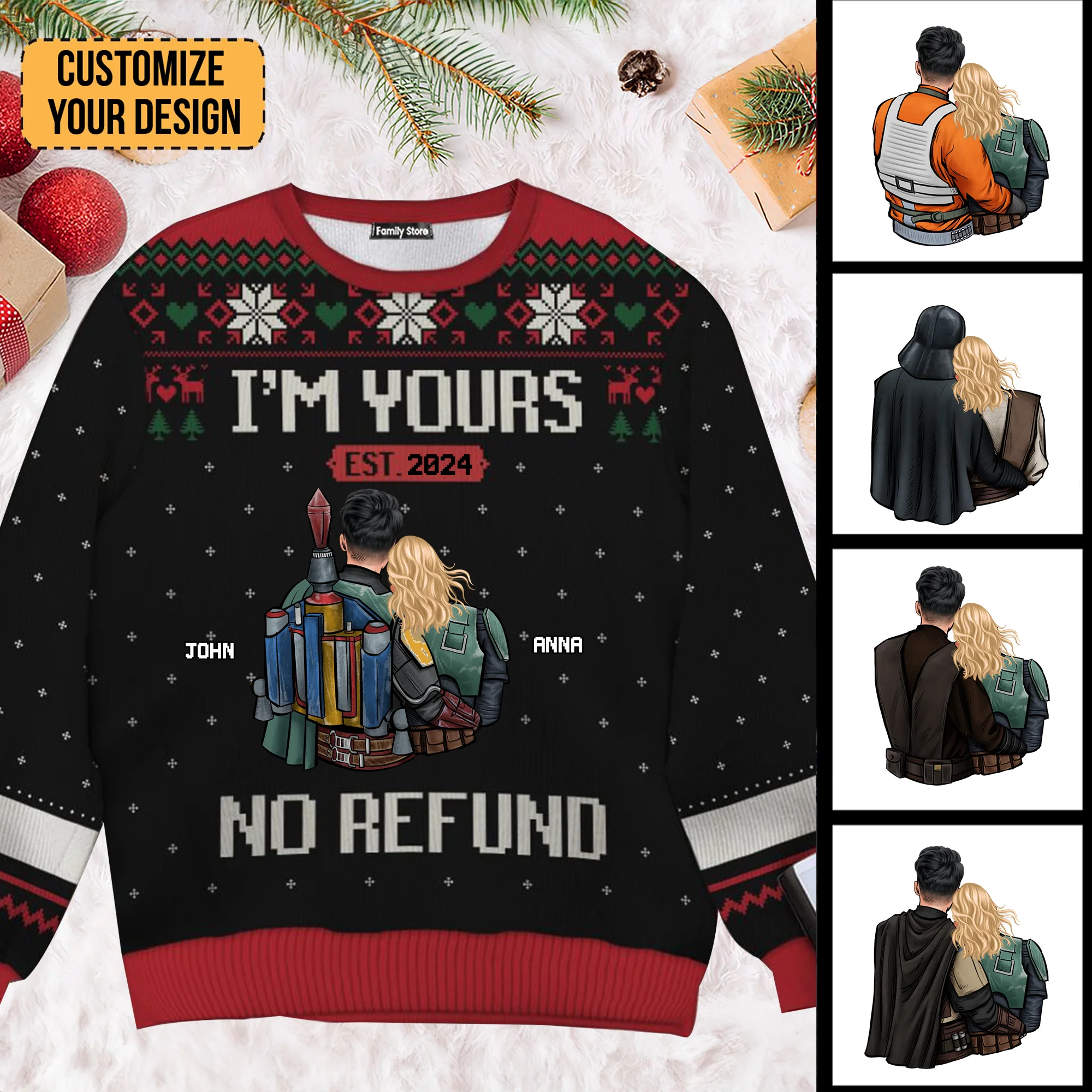 I'm Your No Refund Stwa - Personalized Ugly Sweatshirt - Gift For Couple, Husband Wife, Anniversary CL19
