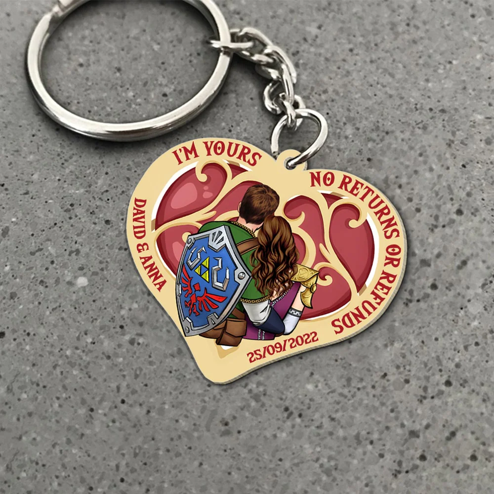 I'm Yours No Returns Or Refunds - Personalized Acrylic Keychain - Gift For Couple, Husband Wife, Anniversary Gift | CL32 NA94 - Image 3