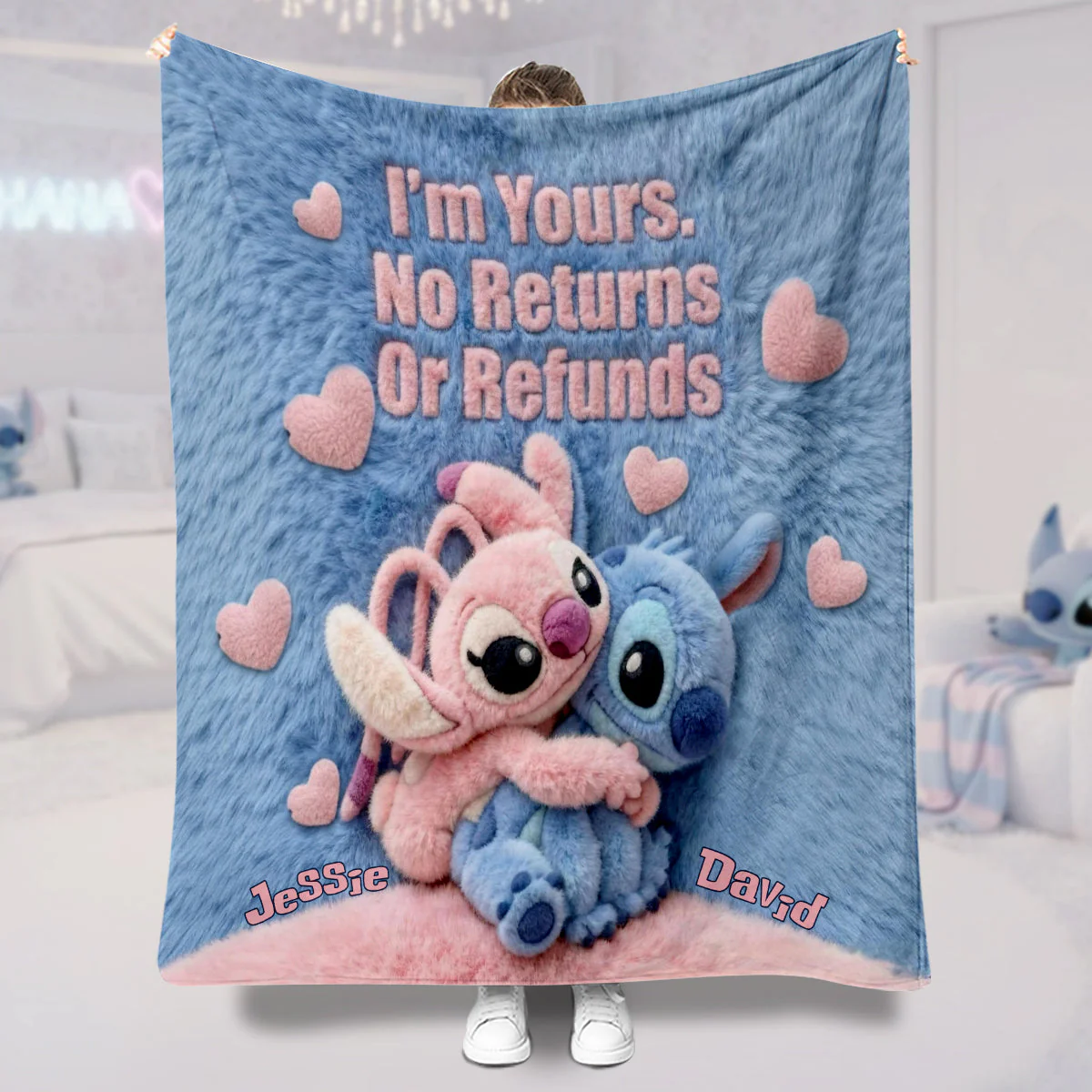 I'm Yours No Returns Or Refunds - Personalized Blanket - Gift For Couple, Christmas, Valentine HH01