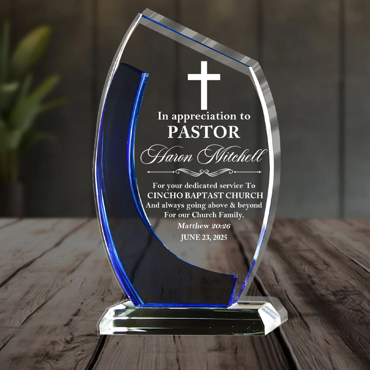 In Appreciation To Pastor Personalized Acrylic Plaque TD118 - Image 4