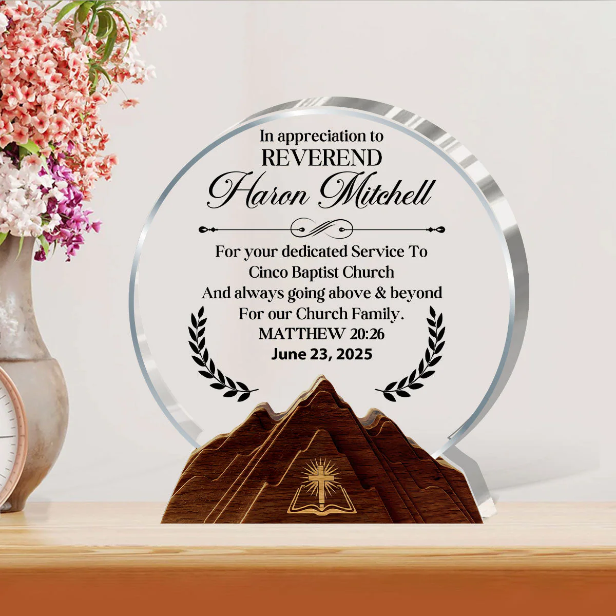 In Appreciation To Pastor - Personalized Acrylic Plaque TD118 - Image 3