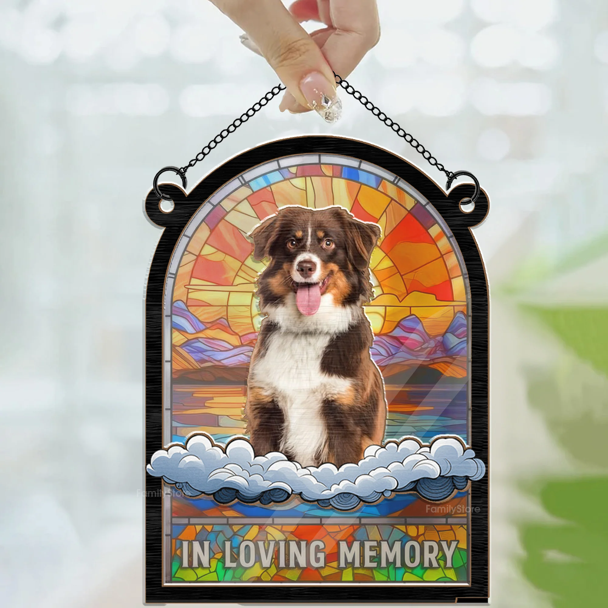 In Loving Memory My Paw Paw - Memorial Gift For Pet Lovers - Personalized Window Hanging Window Hanging Suncatcher Ornament - NA94 - Image 3