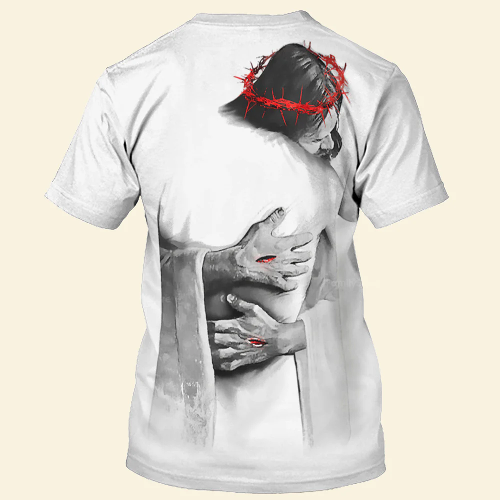 In The Arms Of Jesus T-Shirt 3D For Men & Women - Image 3