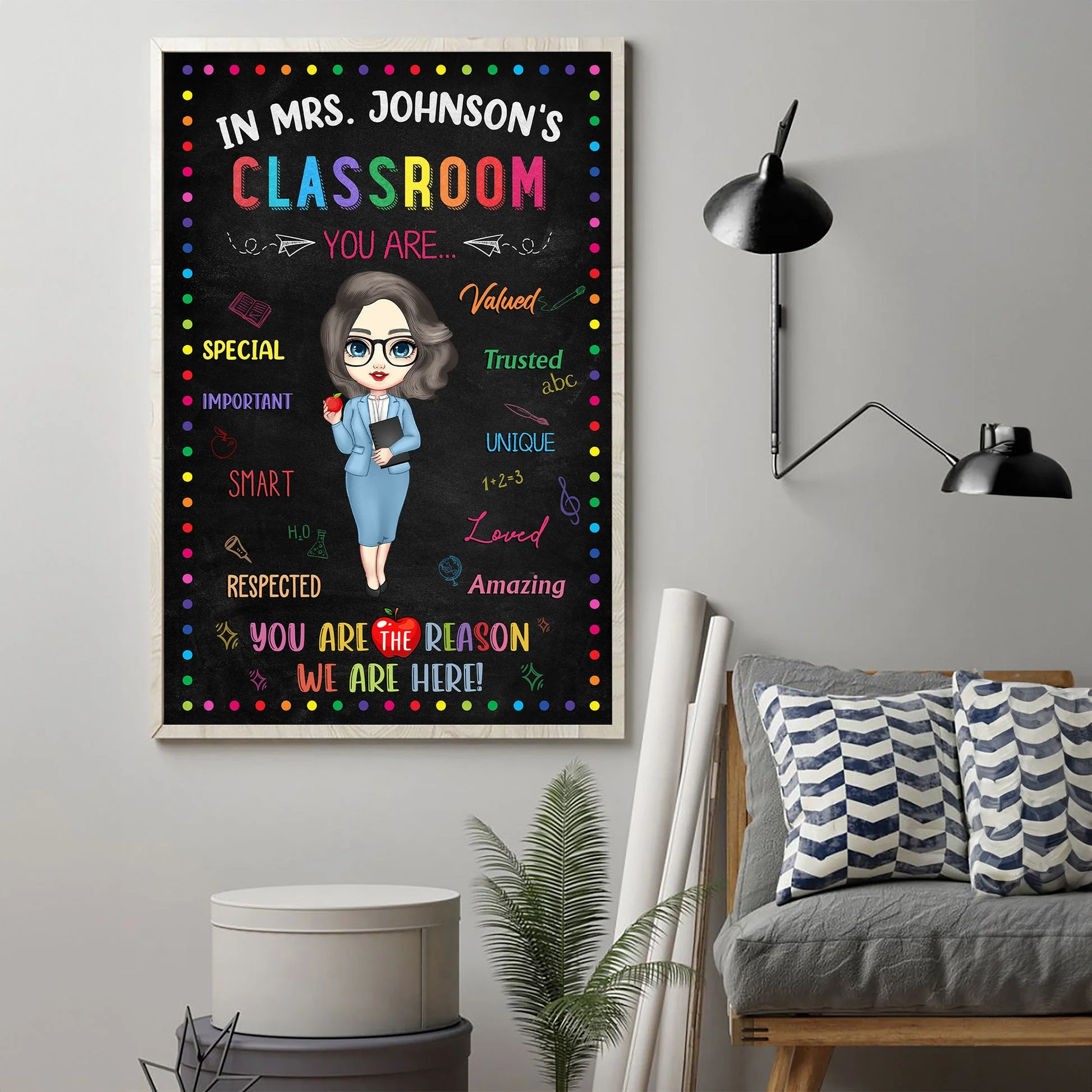 In This Classroom You Are - Personalized Poster, Back To School Gift, Teacher Class Decor | CLTC01 - Image 2