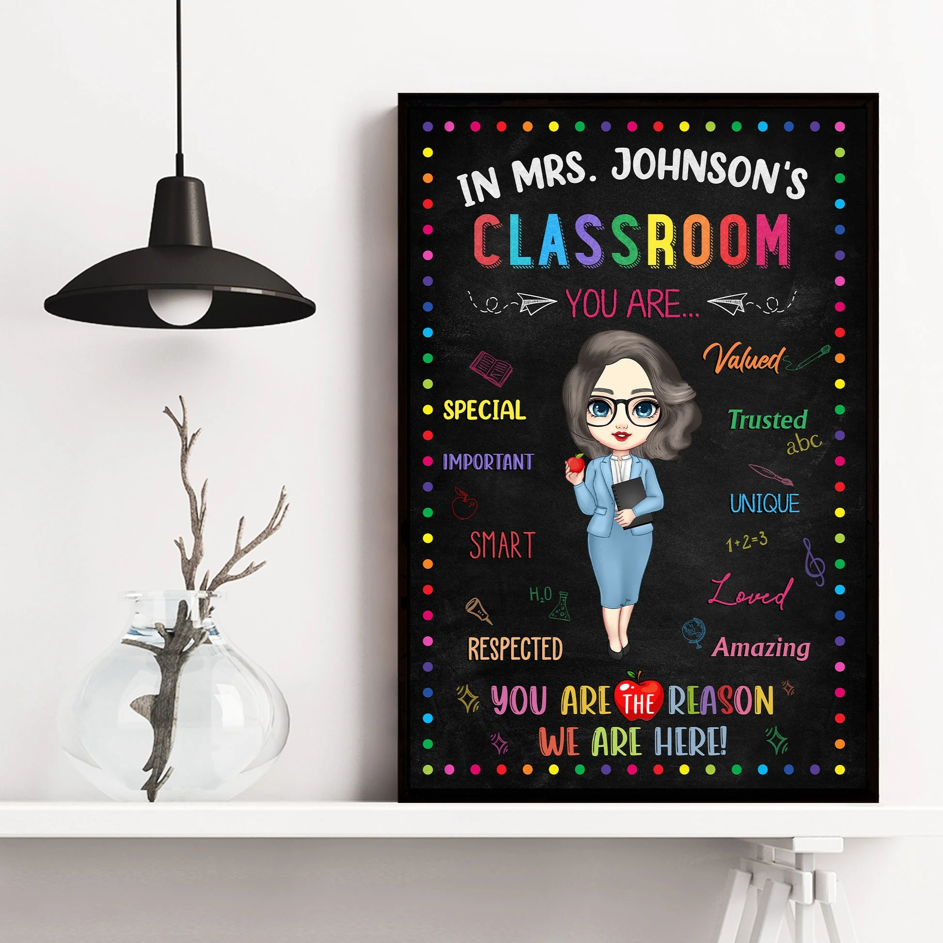 In This Classroom You Are - Personalized Poster Teacher, Classroom Decor | CLTC01