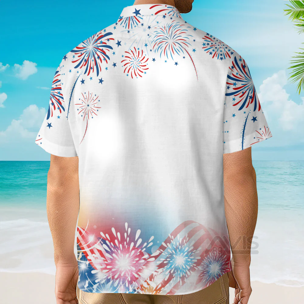 Independence Day Flag Flamingo 4th Of July - Hawaiian Shirt - Image 3