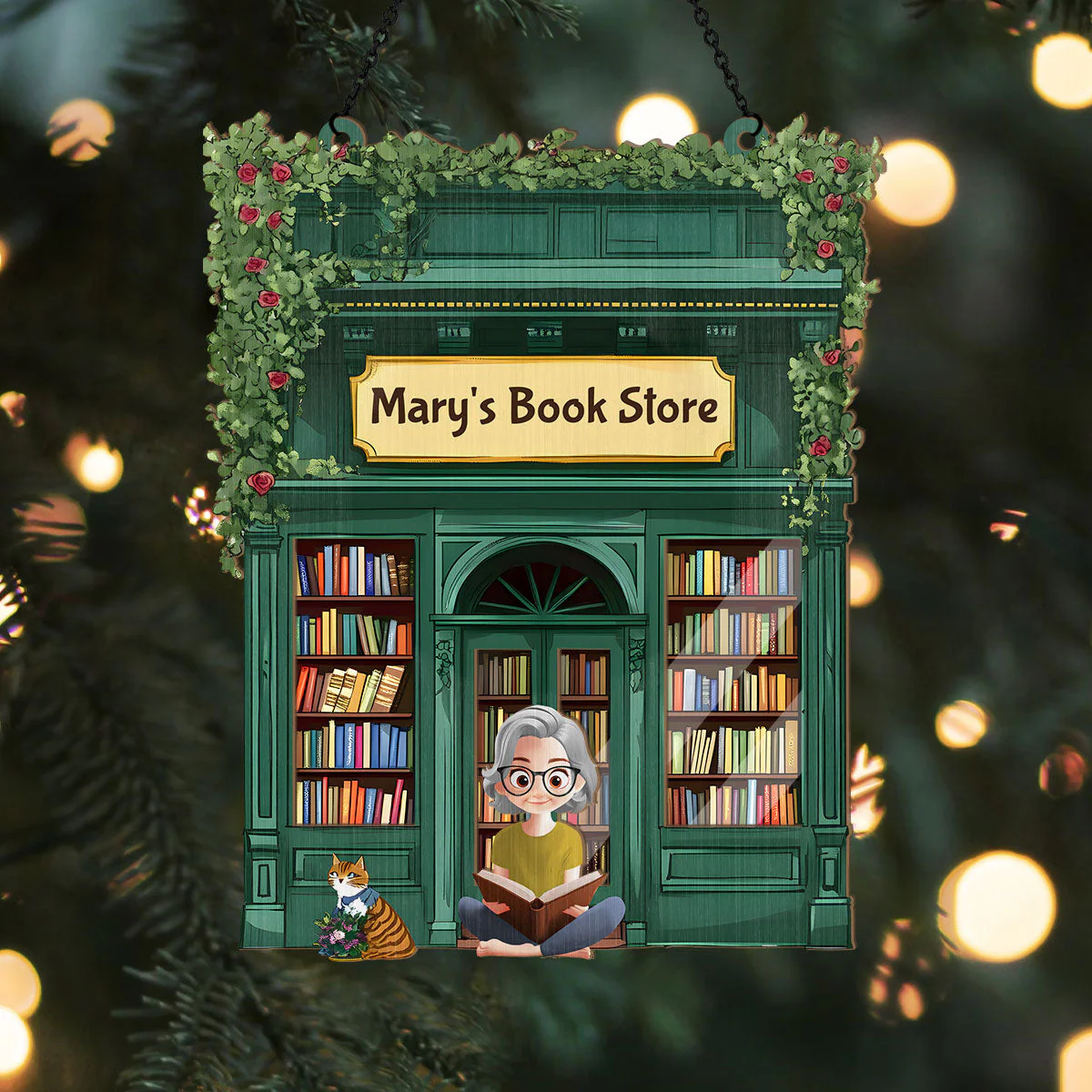 Into The Bookstore I Go To Lose Myself And Find My Soul - Personalized Window Hanging Suncatcher | CLB2 - Image 5