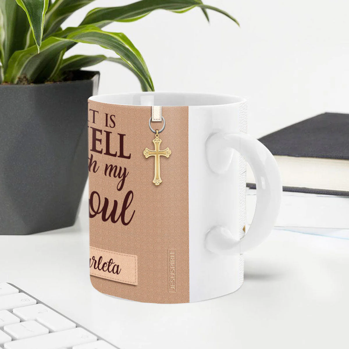It Is Well With My Soul - Personalized White Edge-to-Edge Mug - Christian Gift For Her BA01 - Image 4
