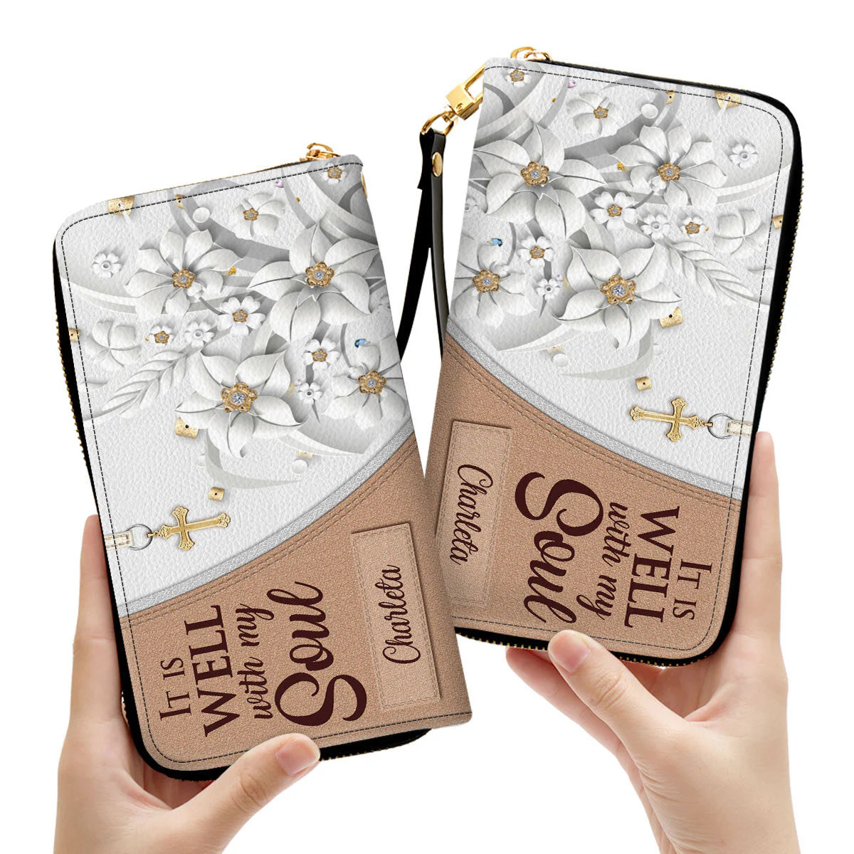 It Is Well With My Soul - Thoughtful Gift For Christians - Personalized Leather Bag Free Wallet Deal AT4080720 - Image 4