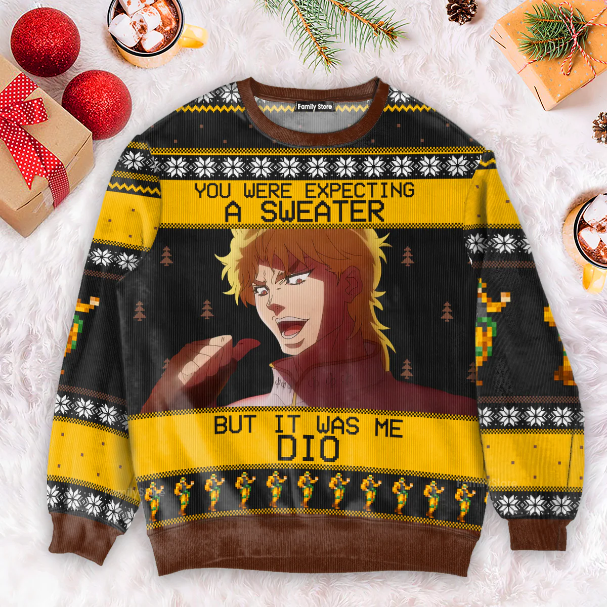 It Was Me Dio Jojo’s Bizarre Adventure - Ugly Christmas Sweater - Image 4