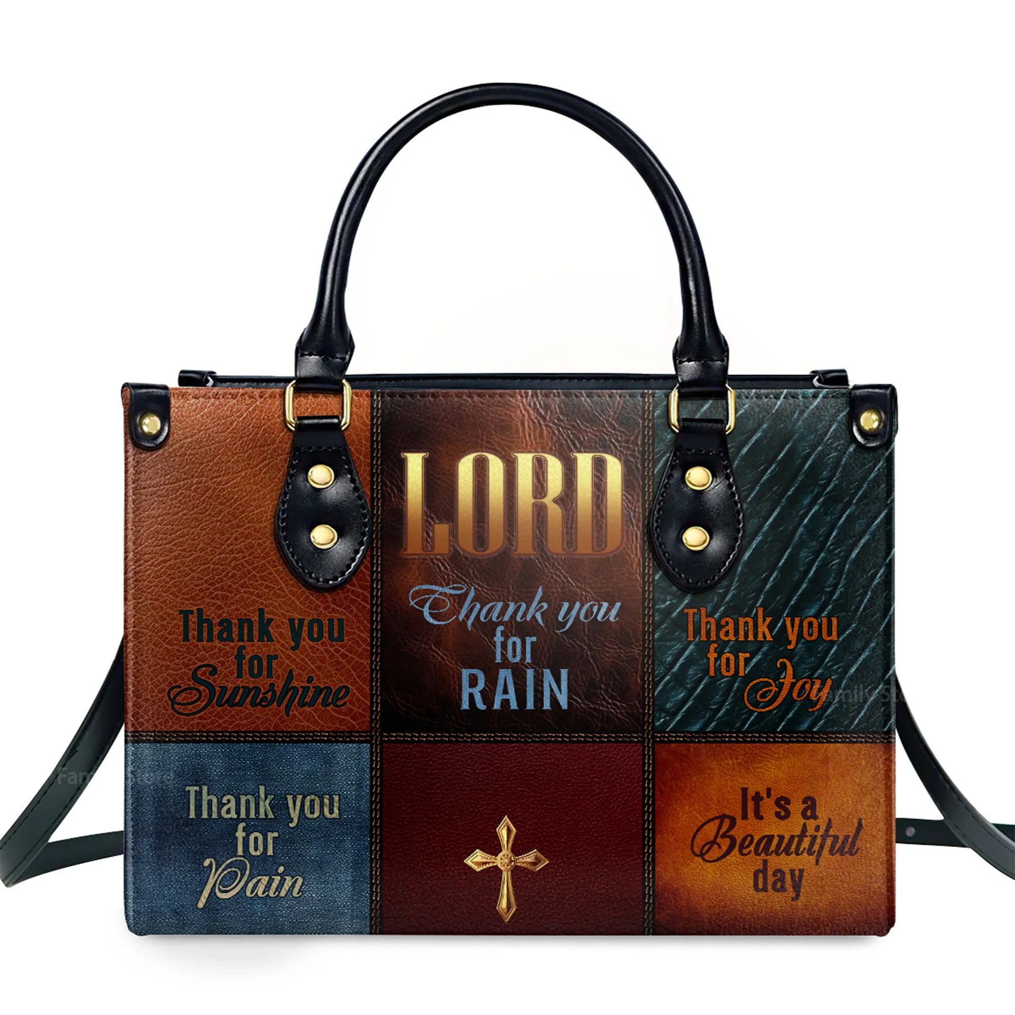 It's A Beautiful Day - Scripture Gifts For Women Of God - Personalized Leather Handbag With Handle - AT4081222 - Image 2