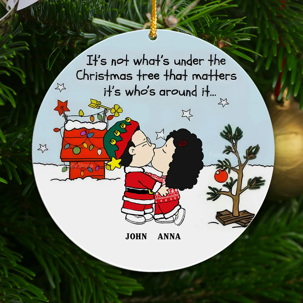 It's Not What's Under The Christmas Tree Peanut - Personalized Acrylic Ornament - Gift For Couple, Husband Wife - CL45 NH96 - Image 3