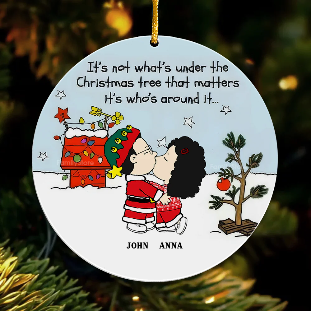 It's Not What's Under The Christmas Tree Peanut - Personalized Acrylic Ornament - Gift For Couple, Husband Wife - CL45 NH96 - Image 4