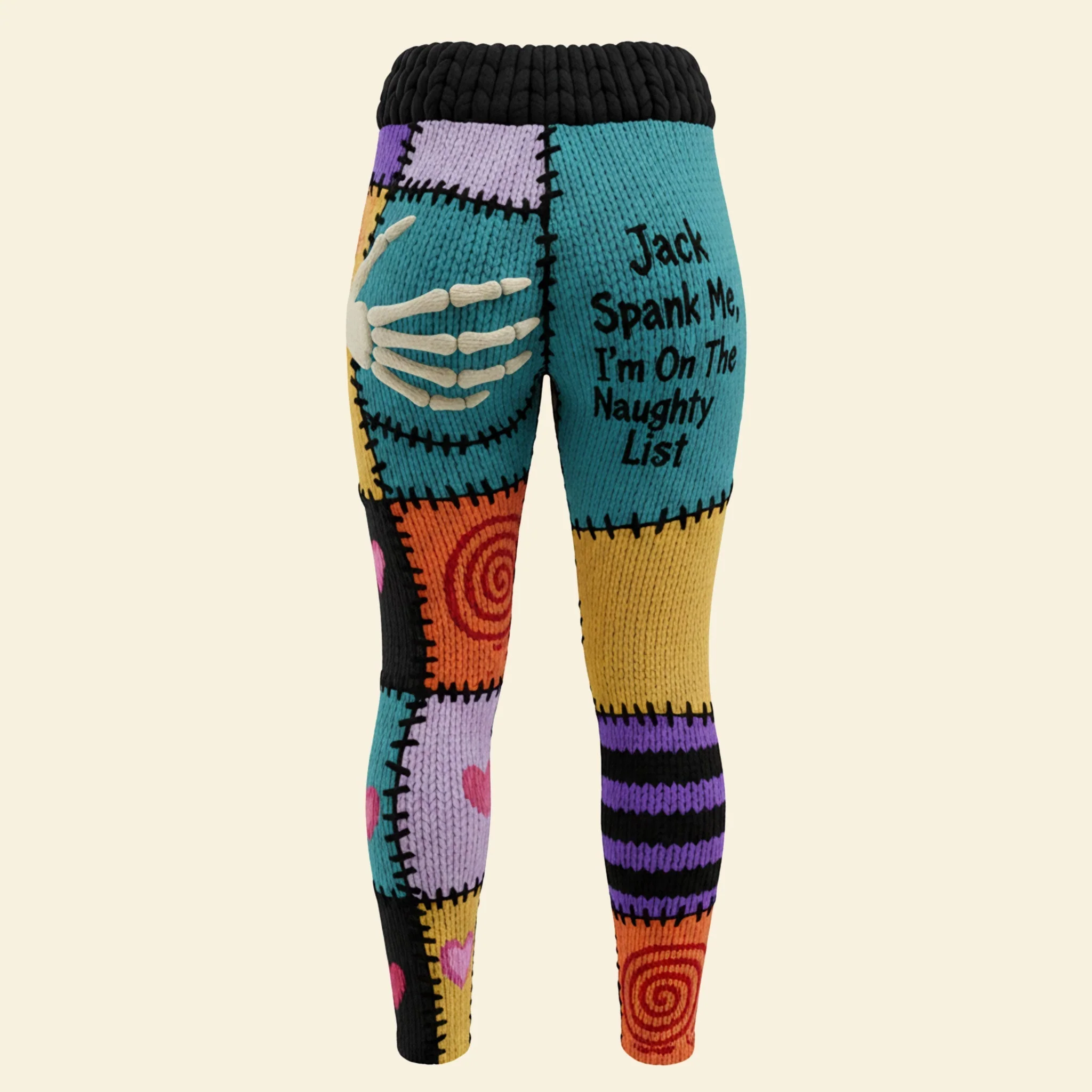 Jack Spank Me, I'm On The Naughty List - Personalized Leggings - Gifts For Her NL122 - Image 3