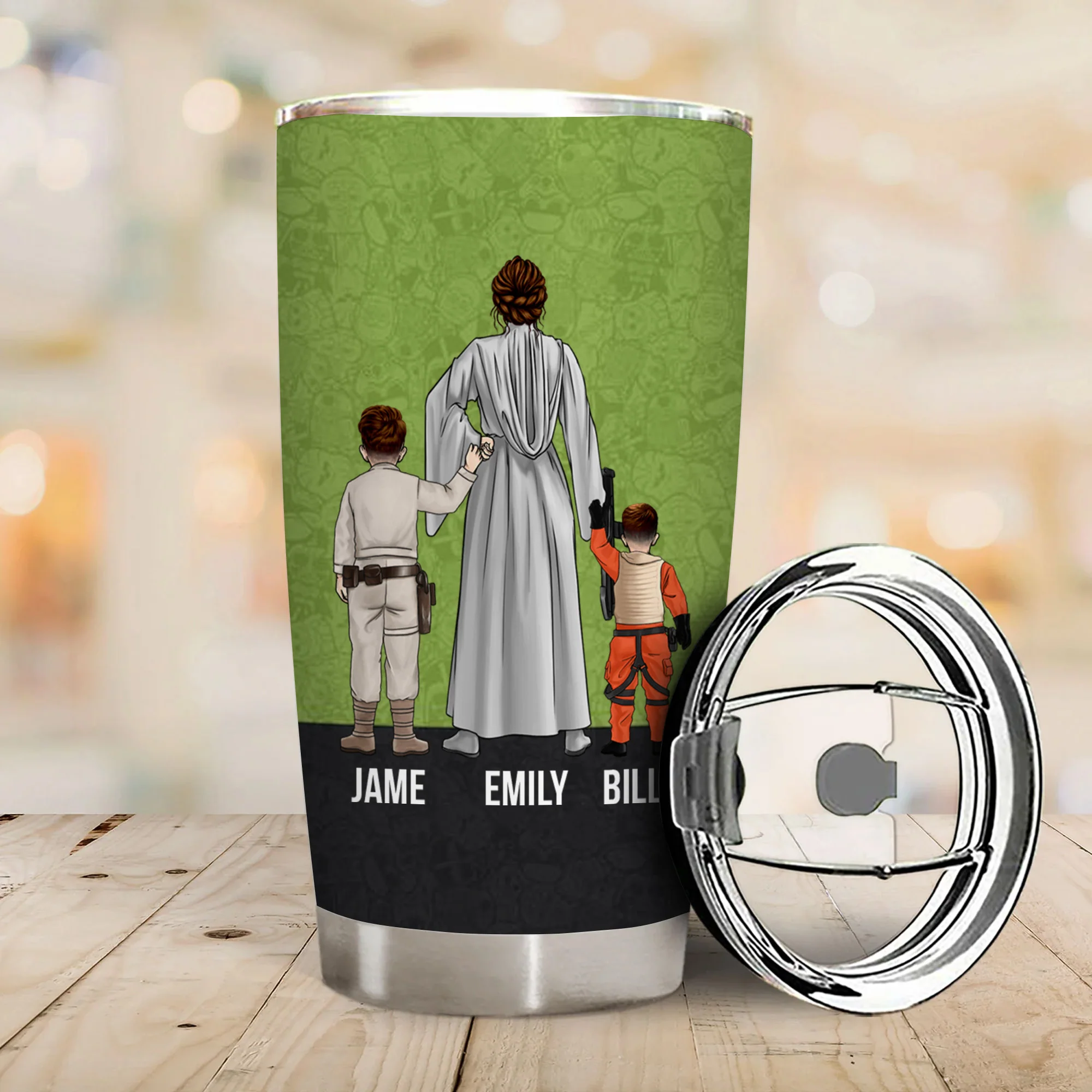 Stwa Jedi Master Mom A Force To Be Reckoned - Gift For Mom - Personalized Tumbler - CL08 NA94 - Image 3